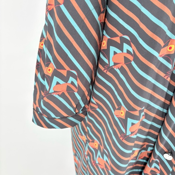 Buru Pink Label House Dress Frogs Stripes Small - Picture 5 of 11